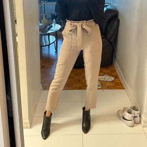 Tan Paperbag  Pants